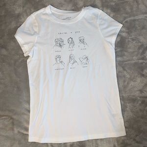 Universal Thread White “Strike a Pose” T-Shirt
